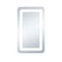 Elegant Lighting Genesis 27" W x 30" H Transitional Rectangular Frameless Bathroom Wall Mirror with LED Lighting Glossy White