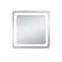 Elegant Lighting Genesis 30" W x 30" H Transitional Square Frameless Bathroom Wall Mirror with LED Lighting Glossy White