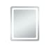 Elegant Lighting Genesis 30" W x 36" H Transitional Rectangular Frameless Bathroom Wall Mirror with LED Lighting Glossy White