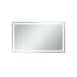 Elegant Lighting Genesis 72" W x 42" H Transitional Rectangular Frameless Bathroom Wall Mirror with LED Lighting Glossy White