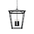 Elegant Lighting Oxford 4 Light 20" Wide Outdoor Pendant Black