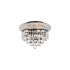 Elegant Lighting Primo 3 Light 10" Wide Flush Mount Waterfall Ceiling Fixture with Clear Royal Cut Crystals Black
