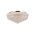 Elegant Lighting Primo 15 Light 28" Wide Flush Mount Waterfall Ceiling Fixture with Clear Royal Cut Crystals Chrome