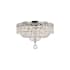 Elegant Lighting Century 4 Light 14" Wide Flush Mount Bowl Ceiling Fixture with Clear Royal Cut Crystals Chrome