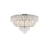 Elegant Lighting Century 9 Light 20" Wide Flush Mount Bowl Ceiling Fixture with Clear Royal Cut Crystals Chrome