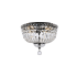 Elegant Lighting Tranquil 4 Light 14" Wide Flush Mount Bowl Ceiling Fixture with Clear Royal Cut Crystals Black