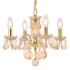 Elegant Lighting Rococo 4 Light 15" Wide Crystal Chandelier with Golden Shadow Royal Cut Crystals Golden Shadow