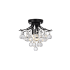 Elegant Lighting Toureg 3 Light 12" Wide Semi-Flush Ceiling Fixture with Clear Royal Cut Crystals Black