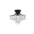 Elegant Lighting Toureg 3 Light 16" Wide Semi-Flush Ceiling Fixture with Clear Royal Cut Crystals Black