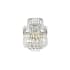 Elegant Lighting Corona 2 Light 12" Tall Wall Sconce with Clear Royal Cut Crystals Chrome