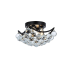 Elegant Lighting Corona 4 Light 10" Wide Semi-Flush Bowl Ceiling Fixture with Clear Royal Cut Crystals Black