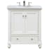 Elegant Lighting Otto 30" Free Standing Single Basin Vanity Set with Cabinet and Engineered Marble Vanity Top Antique White