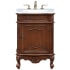 Elegant Lighting Berkshire 24" Free Standing Single Basin Vanity Set with Cabinet and Marble Vanity Top Coffee