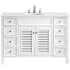 Elegant Lighting Cape Cod 48" Free Standing Single Basin Vanity Set with Cabinet and Quartz Vanity Top Antique White