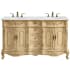 Elegant Lighting Danville 60" Free Standing Double Basin Vanity Set with Cabinet and Quartz Vanity Top Antique Beige