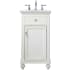 Elegant Lighting Otto 19" Free Standing Single Basin Vanity Set with Cabinet and Engineered Marble Vanity Top Antique White