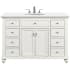 Elegant Lighting Otto 48" Free Standing Single Basin Vanity Set with Cabinet and Engineered Marble Vanity Top Antique White