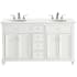 Elegant Lighting Otto 60" Free Standing Double Basin Vanity Set with Cabinet and Engineered Marble Vanity Top Antique White