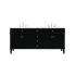 Elegant Lighting Park Avenue 72" Free Standing Double Basin Vanity Set with Cabinet and Marble Vanity Top Black