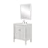 Elegant Lighting Lexington 30" Free Standing Single Basin Vanity Set with Cabinet and Engineered Stone Vanity Top Antique White
