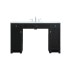 Elegant Lighting Cooper 54" Free Standing Single Basin Vanity Set with Cabinet and Marble Vanity Top Black