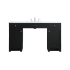 Elegant Lighting Cooper 60" Free Standing Single Basin Vanity Set with Cabinet and Marble Vanity Top Black