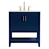 Elegant Lighting Audy 30" Free Standing Single Basin Vanity Set with Cabinet and Engineered Marble Vanity Top Blue