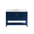 Elegant Lighting Aubrey 48" Free Standing Single Basin Vanity Set with Cabinet, Engineered Marble Vanity Top, and Backsplash Blue
