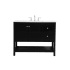 Elegant Lighting Theo 42" Free Standing Single Basin Vanity Set with Cabinet and Engineered Marble Vanity Top Black