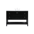 Elegant Lighting Theo 48" Free Standing Single Basin Vanity Set with Cabinet and Engineered Marble Vanity Top Black