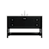 Elegant Lighting Theo 54" Free Standing Single Basin Vanity Set with Cabinet and Engineered Stone Vanity Top Black