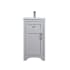 Elegant Lighting Moore 18" Free Standing Single Basin Vanity Set with Cabinet and Engineered Marble Vanity Top Grey