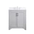 Elegant Lighting Moore 30" Free Standing Single Basin Vanity Set with Cabinet, Engineered Marble Vanity Top, and Backsplash Grey