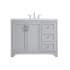 Elegant Lighting Moore 42" Free Standing Single Basin Vanity Set with Cabinet and Engineered Marble Vanity Top Grey