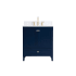 Elegant Lighting Sommerville 30" Free Standing Single Basin Vanity Set with Cabinet, Engineered Marble Vanity Top, and Backsplash Blue