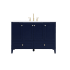 Elegant Lighting Sommerville 48" Free Standing Single Basin Vanity Set with Cabinet and Engineered Marble Vanity Top Blue