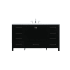 Elegant Lighting Irene 60" Free Standing Single Basin Vanity Set with Cabinet and Engineered Marble Vanity Top Black