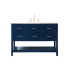 Elegant Lighting Sinclaire 48" Free Standing Single Basin Vanity Set with Cabinet and Engineered Marble Vanity Top Blue