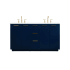 Elegant Lighting Blake 60" Free Standing Double Basin Vanity Set with Cabinet and Marble Vanity Top Blue