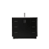 Elegant Lighting Hayes 42" Free Standing Single Basin Vanity Set with Cabinet and Marble Vanity Top Black