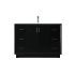 Elegant Lighting Hayes 48" Free Standing Single Basin Vanity Set with Cabinet and Marble Vanity Top Black