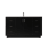Elegant Lighting Hayes 60" Free Standing Single Basin Vanity Set with Cabinet and Marble Vanity Top Black