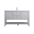 Elegant Lighting Heath 54" Free Standing Single Basin Vanity Set with Cabinet and Marble Vanity Top Grey