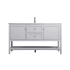 Elegant Lighting Heath 60" Free Standing Single Basin Vanity Set with Cabinet and Marble Vanity Top Grey