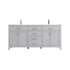 Elegant Lighting Lewis 72" Free Standing Double Basin Vanity Set with Cabinet and Marble Vanity Top Grey