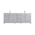 Elegant Lighting Lewis 84" Free Standing Double Basin Vanity Set with Cabinet and Engineered Stone Vanity Top Gray