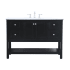 Elegant Lighting Metropolis 48" Free Standing Single Basin Vanity Set with Cabinet and Marble Vanity Top Black