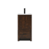 Elegant Lighting Soma 18" Free Standing Single Basin Vanity Set with Cabinet and Engineered Stone Vanity Top Expresso