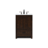 Elegant Lighting Soma 24" Free Standing Single Basin Vanity Set with Cabinet and Engineered Stone Vanity Top Expresso