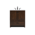 Elegant Lighting Soma 30" Free Standing Single Basin Vanity Set with Cabinet and Engineered Stone Vanity Top Expresso